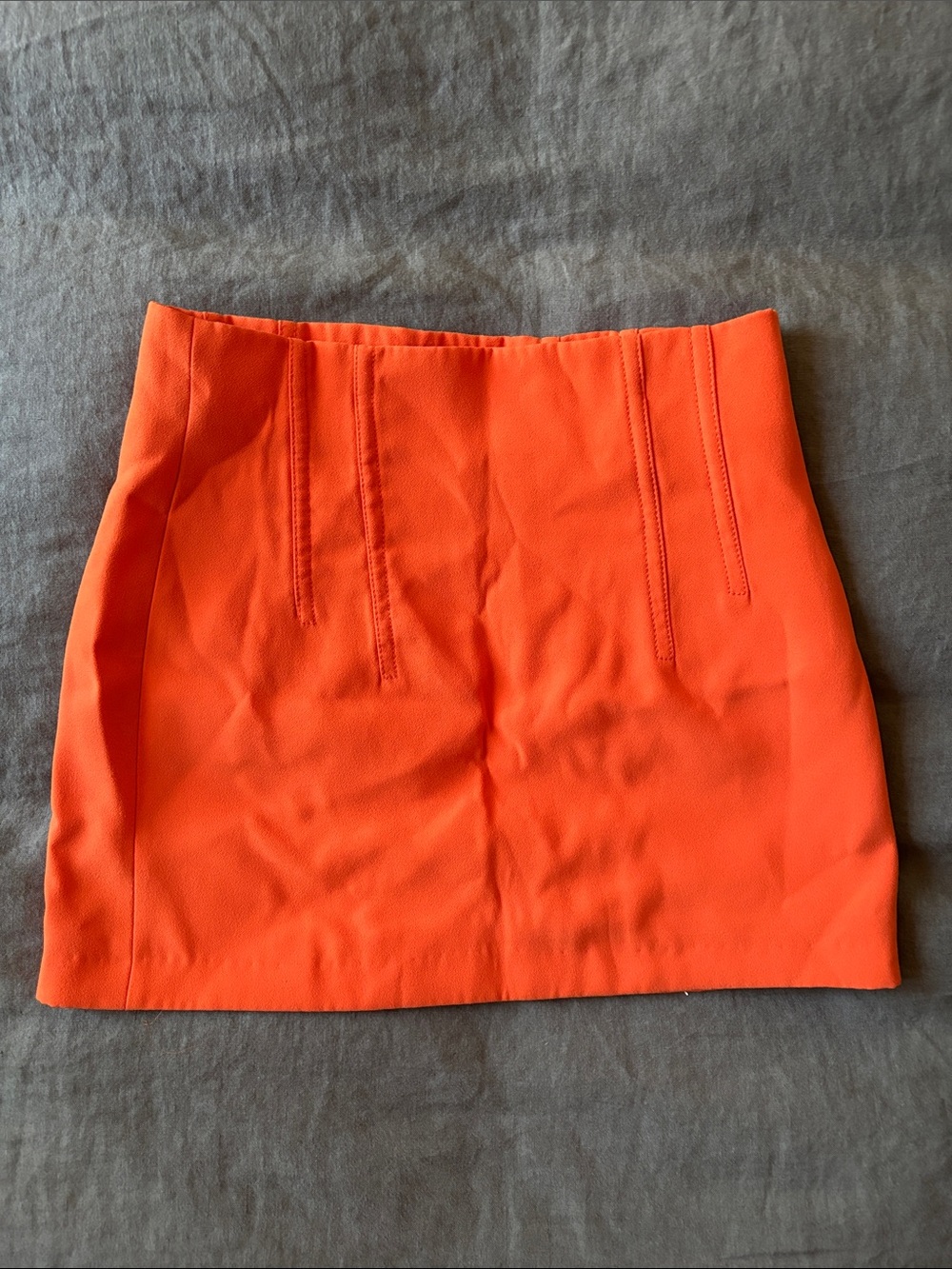Zara Bright Orange Collared Skirt